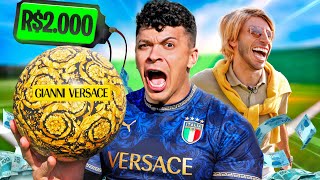 TESTANDO A BOLA VERSACE DE  2 MIL REAIS! VALE A PENA? (ft. Jorginho)