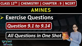 Class 12th Chemistry Chapter 9 | Exercise Questions (9.1 to 9.14) | Amines | NCERT