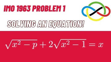 Solving An Equation! | IMO 1963 P1