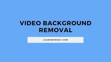 Video Background Removal using OpenCV (Python/C++)