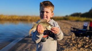 Redfin fishing at lake boga with a special guest