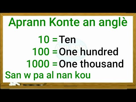 Men koman pou konte an Angle soti nan 1 pou rive 999