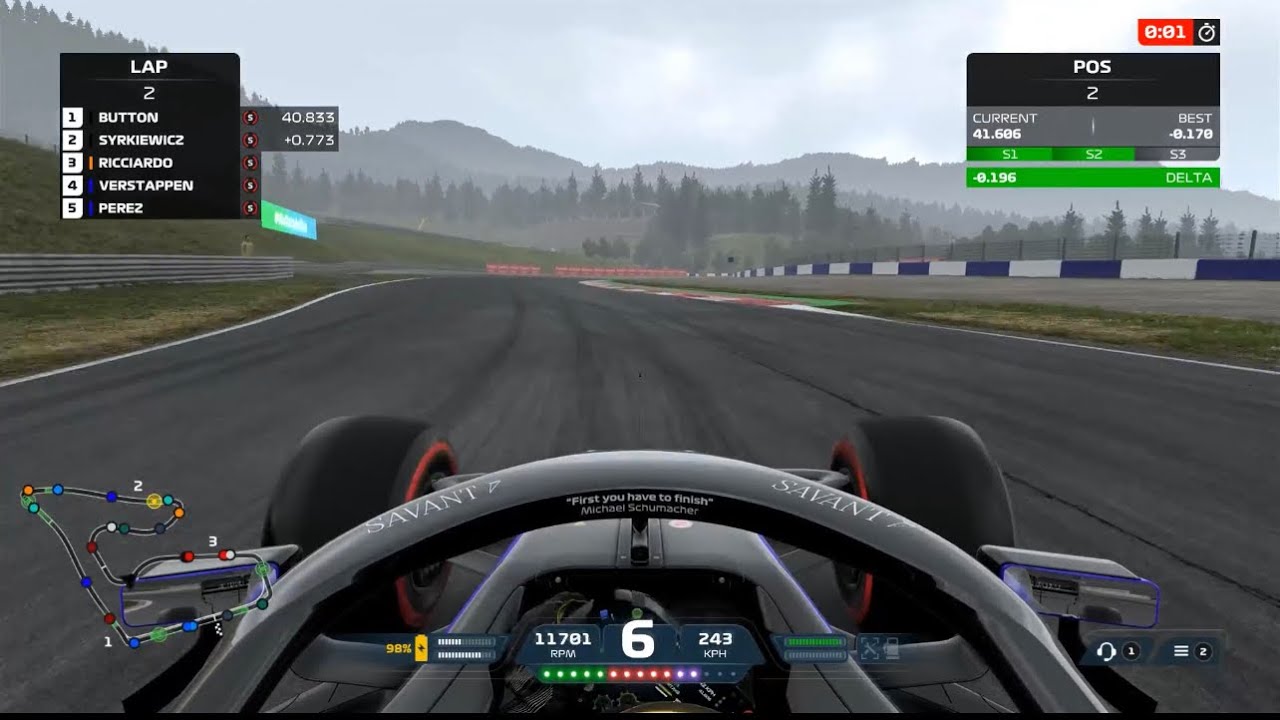 F1 2021 Austria in 59 seconds, Fully Upgraded Myteam Car YouTube