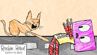 Rookie Robot | Rookie and the Cat | Desenhos animados de robôs | HooplaKidz Tv Brasil