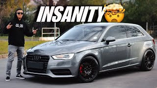 This 300kw Methanol Injected Audi A3 is **STUPID FAST** !! #methkit #audi #review