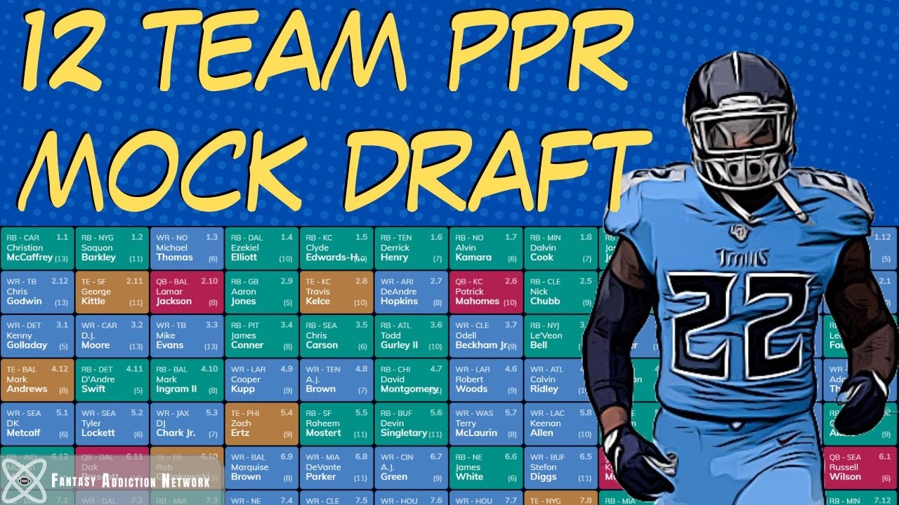 LIVE 12 Team PPR Mock Draft Fantasy Football 2020 PICK 8 YouTube