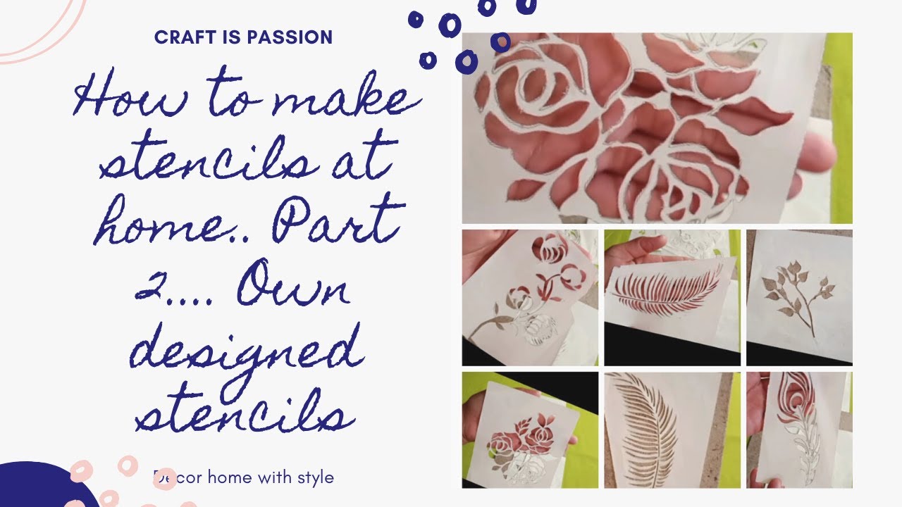 How to make stencils at home.... Part 2 stencils for Wall Manha's