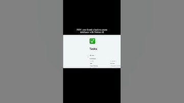 How to create databases with Notion AI?