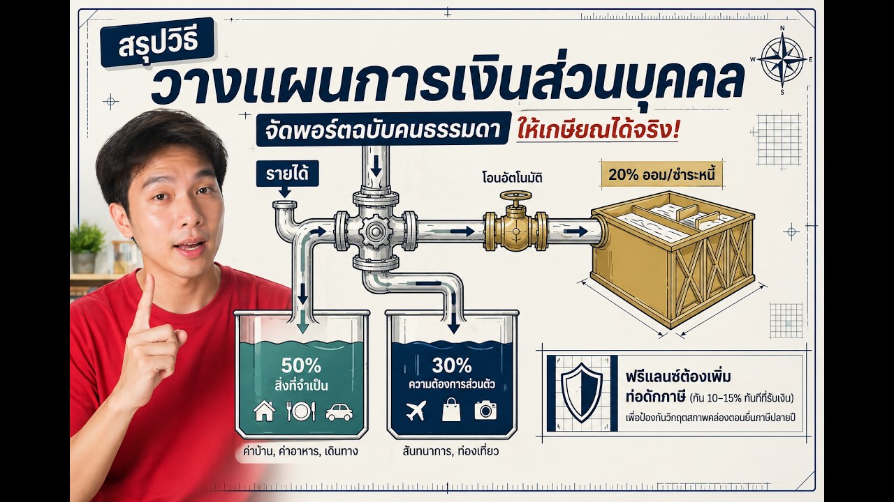 สรุปวิธี "วางแผนการเงินส่วนบุคคล" จัดพอร์ตฉบับคนธรรมดา ให้เกษียณได้จริง!