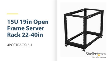 15U Open frame rack | 4POSTRACK15U | Product Video