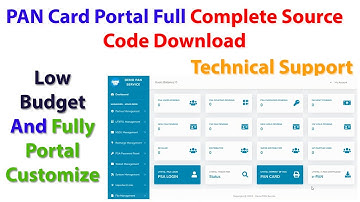 Pan card portal source code 2024 || UTI NSDL PAN Admin Panel source code || Pan card portal Banaye