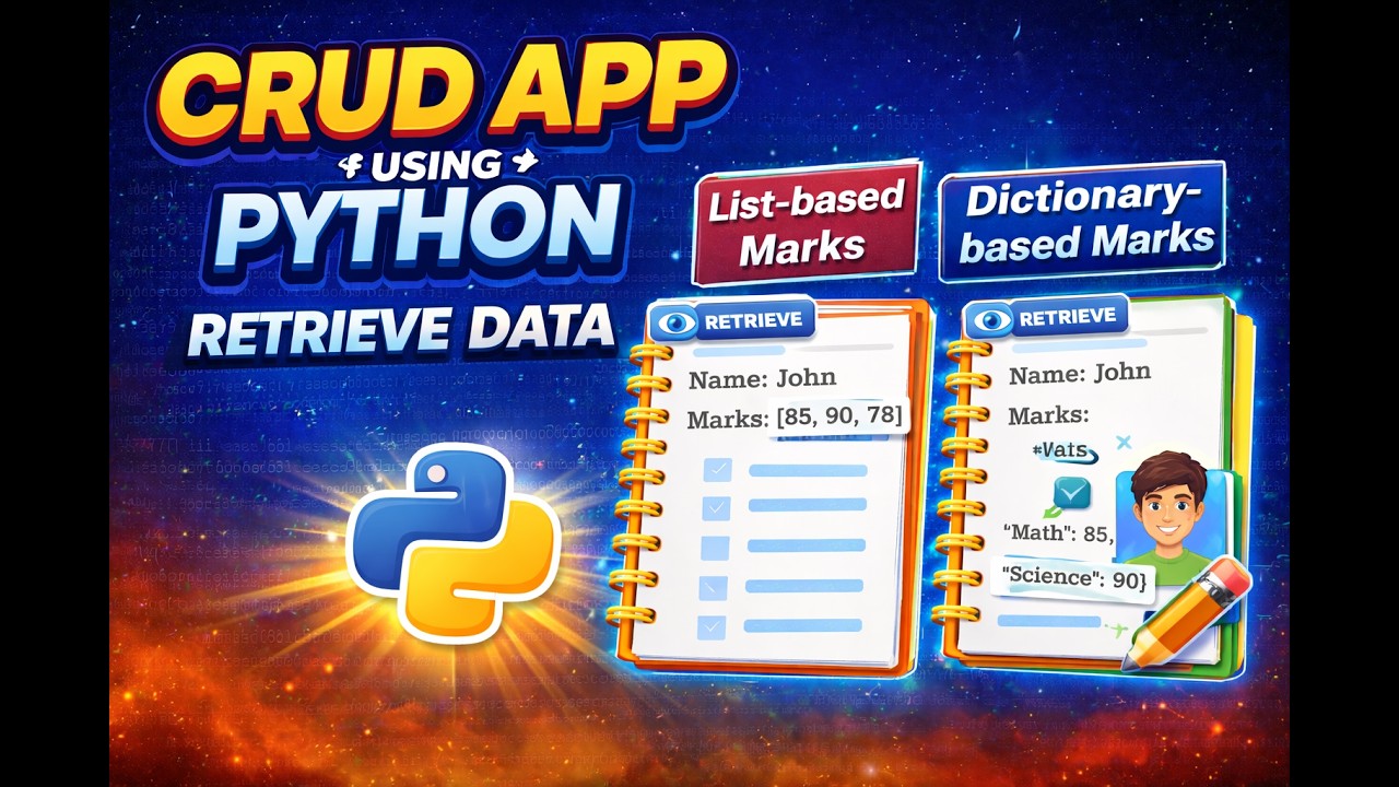 2. Python CRUD App | Retrieve Student Data (List vs Dictionary) | Read ...