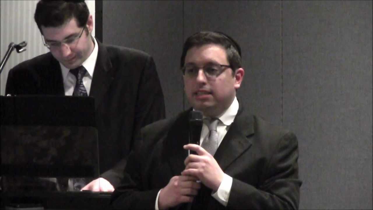 Gobbie Cohn sings his composition of Mi Bon Siach at Sheva Brachos March 19, 2013