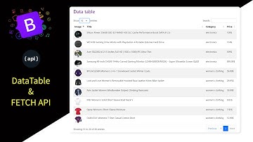 data table & fetch Api Using bootstrap 5 HTML CSS JS