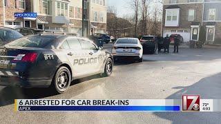 6 arrested for car break-ins