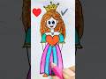 ♥️👉🏻👸🏻 How to Turn a Heart Shape into a Beautiful Princess | Drawing Tutorial #shorts @ARTAABID