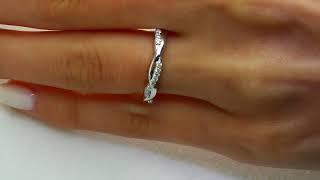 Round cut diamond infinity wedding band anniversary ring in white gold
(mvsxb0015-w)