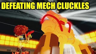 Defeating Mech Cluckles Boss To Get The Giotto Roblox Mad City Youtube - roblox mad city defeat chicken boss with rpg