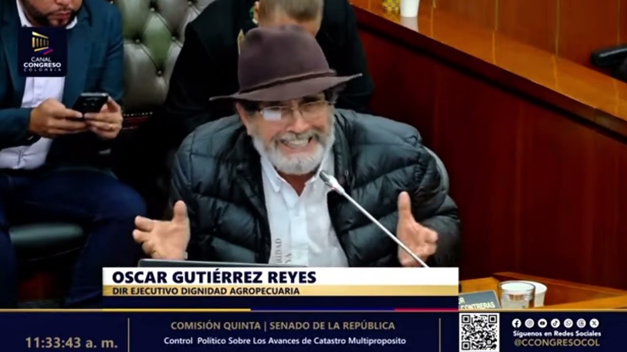 "Catastro Justo y Predial Pagable" Óscar Gutiérrez - Dignidad Agropecuaria, Senado. (15-04-2026)