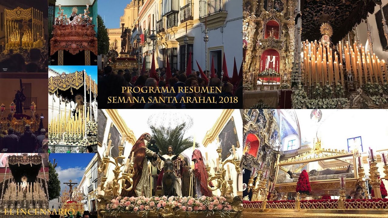 El Incensario 2018, programa resumen de la Semana Santa de Arahal  2018.