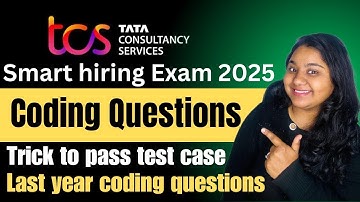TCS smart hiring exact coding PYQs | tricks to pass Test cases | How to clear tcs coding round ✅