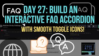 Day 27: Build an Interactive FAQ Accordion with Smooth Toggle Icons!