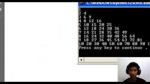 modul6.4 Perulangan for bersarang pada c++