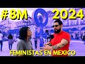 Marcha 8m feministas en el dia internacional de la mujer 2024