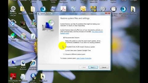 Windows Vista - 7 of 16 - System Restore