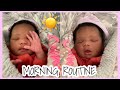 VERY REALISTIC NEWBORN MORNING ROUTINE| 3months| Preventing Postpartum Depression.