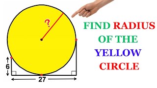 Math Olympiad | Can you find Radius of the Yellow circle? | (Stepbystep explanation) #math  #maths