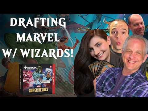 Mark Rosewater VS Gavin Verhey VS Dave Humpherys VS Tara Theoharis! | Marvel x Magic Draft Night MTG