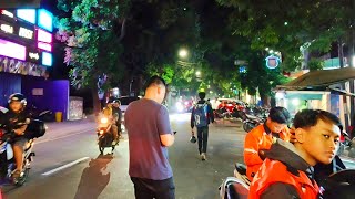 Suasana Malam Minggu di Jl. Erlangga Menuju Lap. Brawijaya
