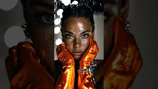 Orange Glow Futuristic Fashion & Cinematic Vibes