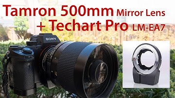 Tamron 500mm mirror lens with Techart Pro LM-EA7