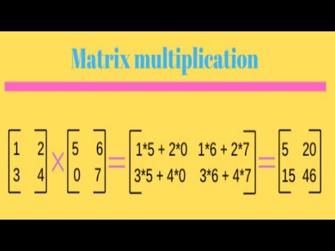 matrix multiplication || matrix multiplication 2x2 || example matrix ...