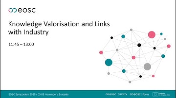 EOSC Symposium | Knowledge Valorisation and Links with Industry