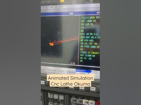 Animated simulation program CNC lathe okuma - YouTube