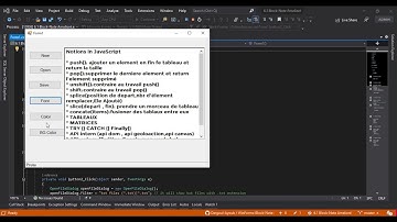 WinForms C# BlocNote(SaveFileDialog, OpenFileDialog, FontDialog, ColorDialog, ShowDialog)