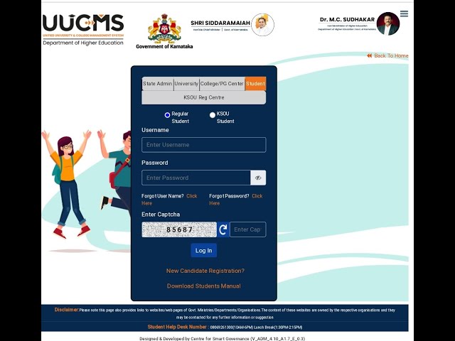 How to do course registration by students in UUCMS portal. Karnataka.gov.in |New update uucms. class=