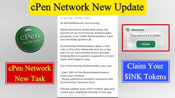 cPen Network New Update | cPen Network New Task | 2000+ Community Ambassadors Strong