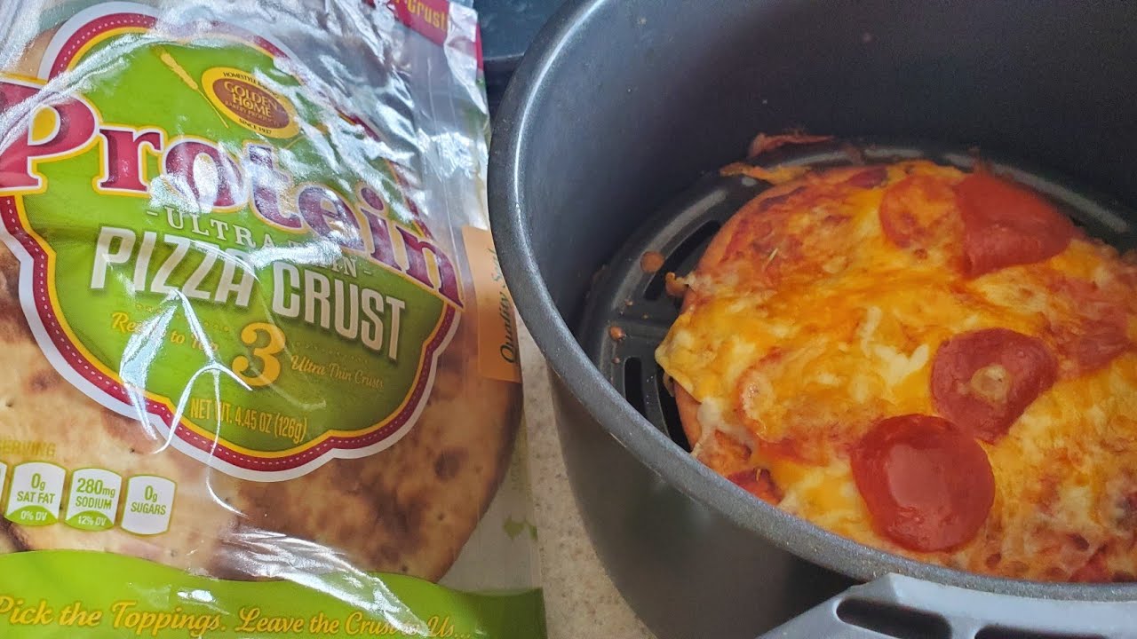 Ninja 4qt Air Fryer Pepperoni Low Carb Pizza Ultra Thin Crust AirFryer