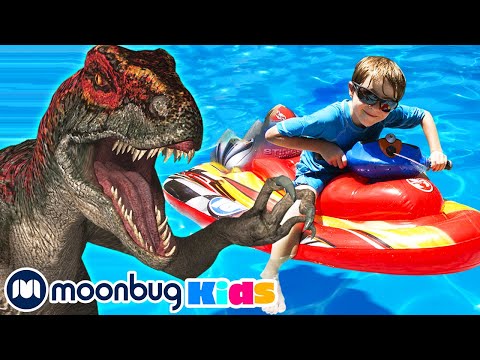 dinosaur-at-the-pool-with-baby