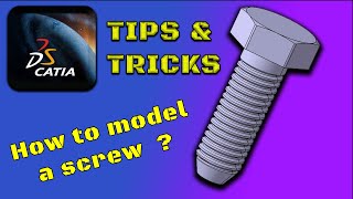 CATIA V5 Tutorial - How to model a screw in CATIA ? screenshot 5