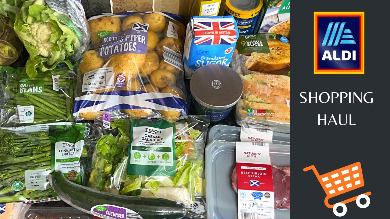 Aldi Scotland Food Shopping UK family grocery haul Friday 3rd of