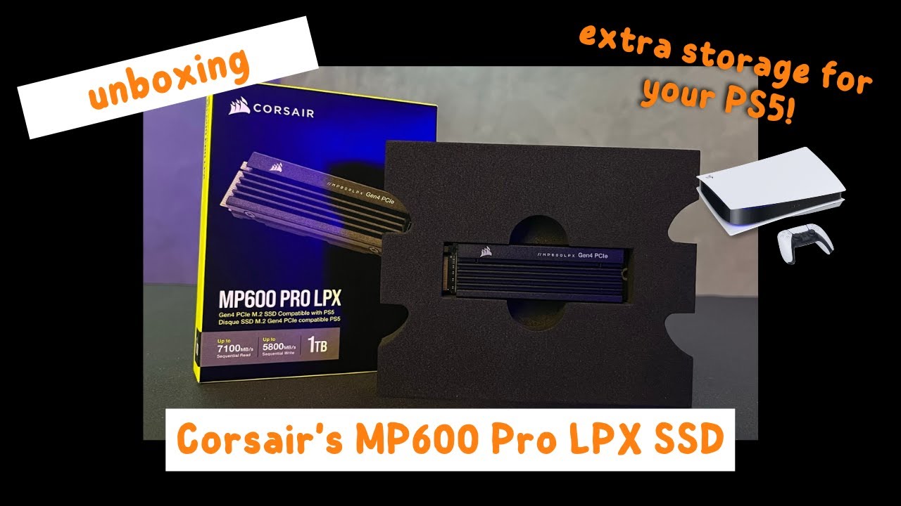 Corsair MP600 PRO LPX 1TB GEN4 PCIE M.2 SSD Compatible with PS5