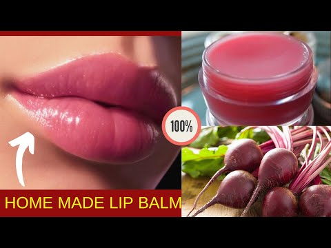 How To Make All Natual LIP BALM at Home for Soft Pink Lips -100% Working Method using Beet Root