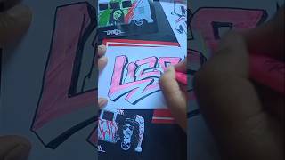 tutorial simple drawing gambar grafiti nama #tutorial #gambar #graffiti #art #lettering #drawing