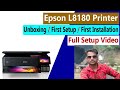 Epson l8180 full setup and test print with laptop and computer &amp; Test Print | Complete Installation
