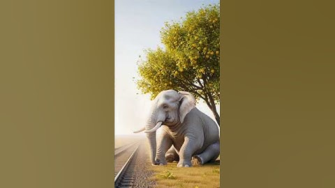 The elephant saved the Lemon tree from drying up #ai #tree #water #elephant
